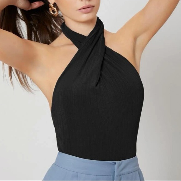 Fitted halter top - Picture 1 of 15